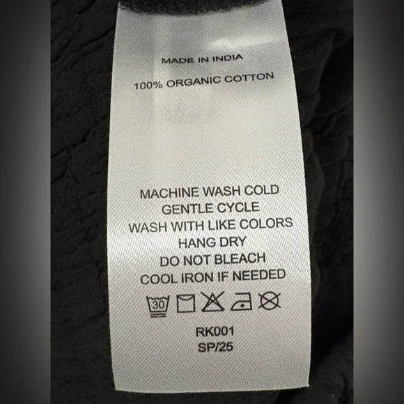 NWT Quince Women 100% Organic Cotton Gauze Smocked Wide Leg Jumpsuit Black Sz M - Picture 7 of 7